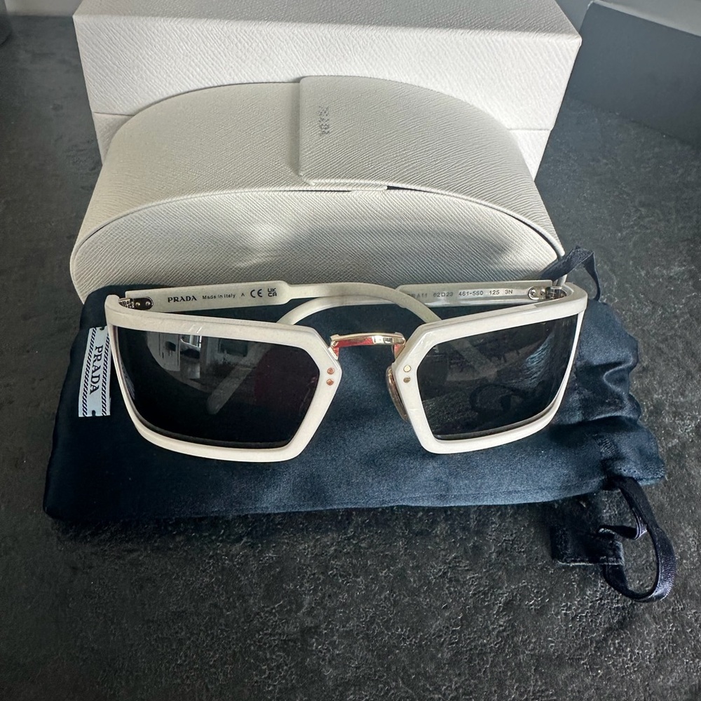 Prada White Sunglasses